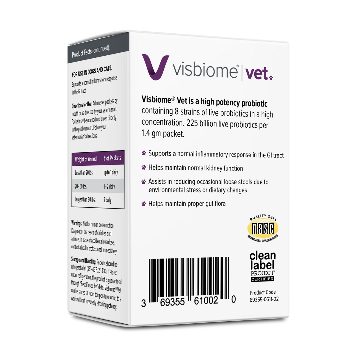 Vet Advanced GI Care Probiotic for Dogs & Cats, 225B CFU, 30 ct