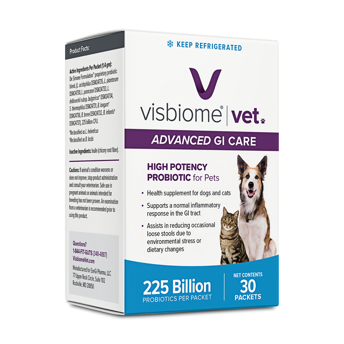 Vet Advanced GI Care Probiotic for Dogs & Cats, 225B CFU, 30 ct