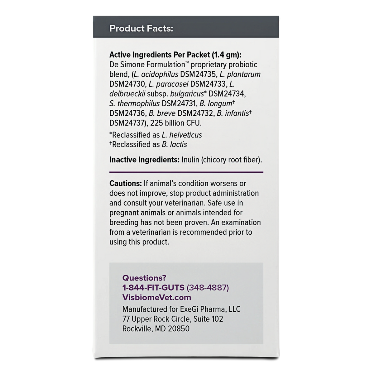Vet Advanced GI Care Probiotic for Dogs & Cats, 225B CFU, 30 ct